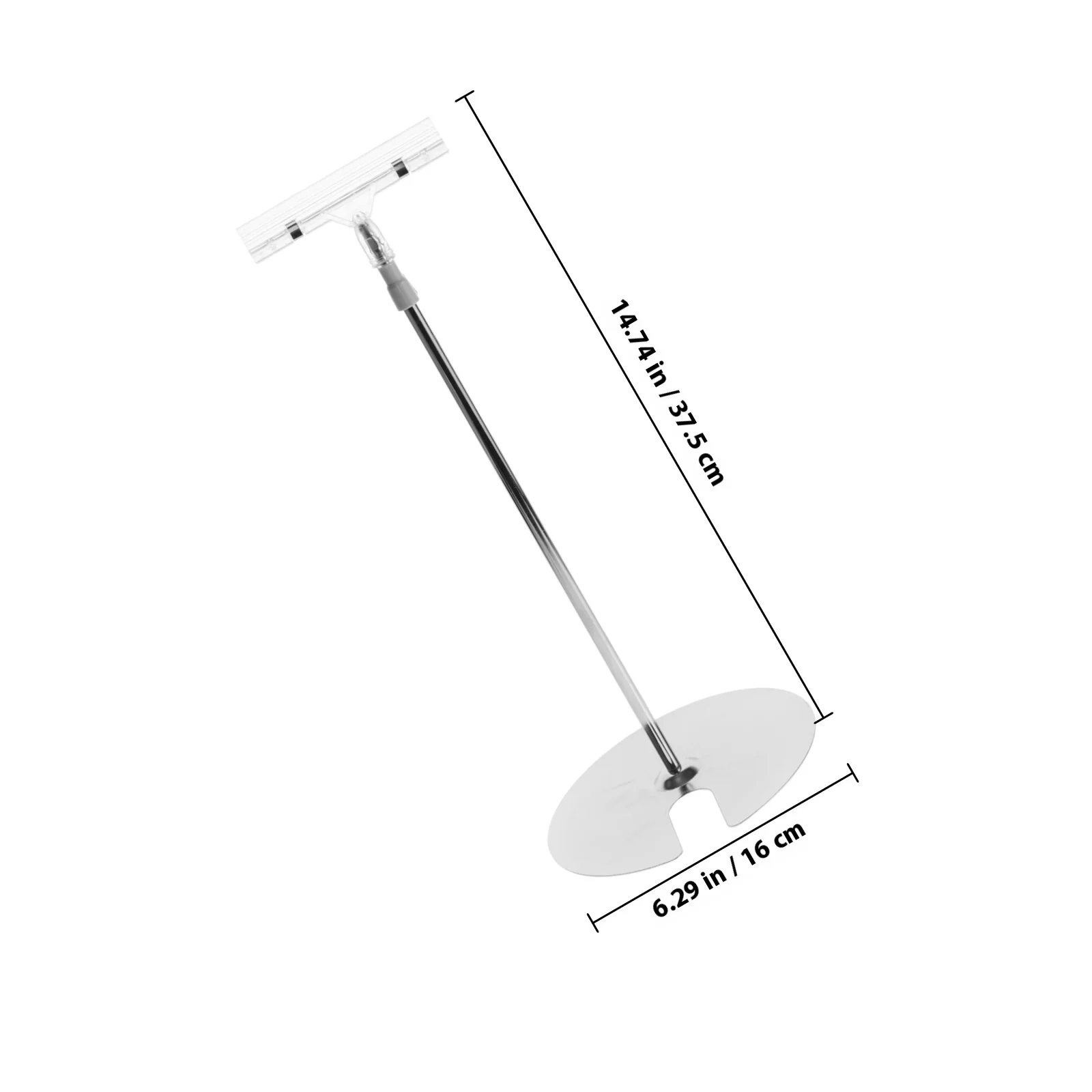 حامل عرض ملصق قابل للتعديل على شكل حرف T من الفولاذ المقاوم للصدأ ABS حامل متين لافتات الإعلانات سهلة التركيب بدون أدوات