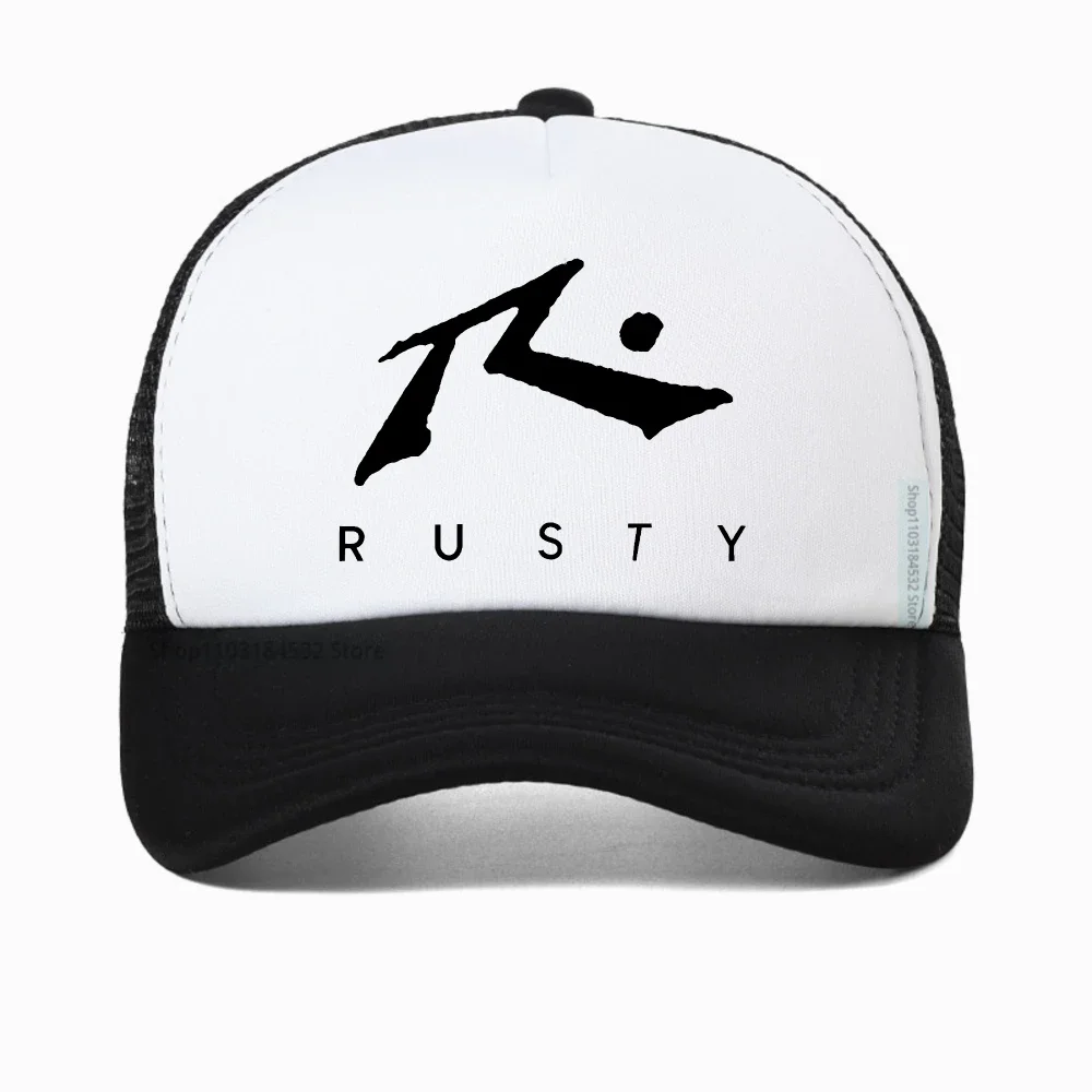 

New Rusty Men's TV Screen Graphic-Print baseball cap casual unisex Breathable snapback hats fashion mesh trucker hats