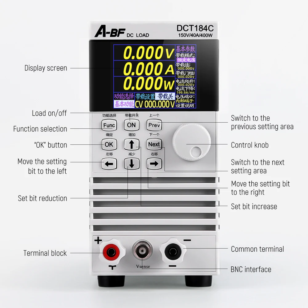 Buitengewone, zeer nauwkeurige programmeerbare DC elektronische belastingsmeter Batterij interne weerstand capaciteitstest Belastingsdetector DC