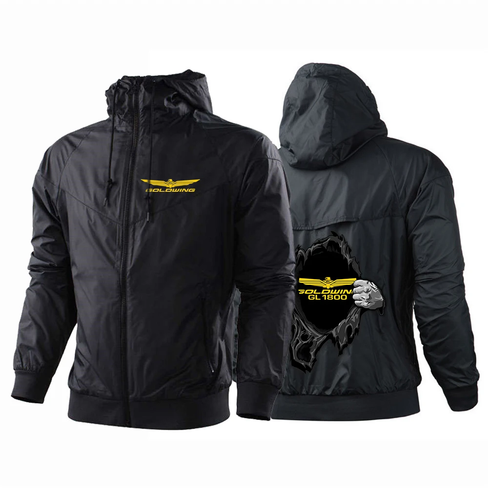 

2024 Goldwing GL1800 Motorcycle New Men Spring and Autumn Windbreaker Windproof Ordinary Zipper Color Matching Designe Coat