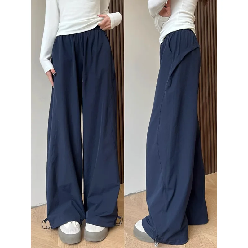 American Style Quick Drying Work Pants Summer Women's Straight Leg Cool and Stylish Wide Leg Sports Pants