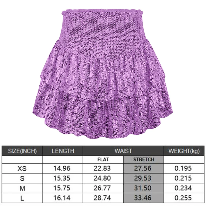 New In 2024 Spring Summer Glitter Sequin Sexy Pleated Skirt For Women Streetwear Sexy Party NightClub High Wasit Mini Skirts