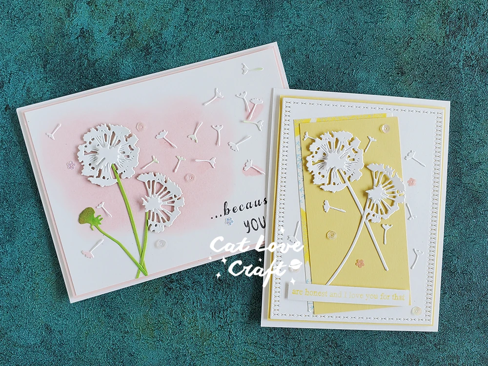 Catlove Dandelion Metal Cutting Dies Scrapbooking Mold Knife Stencil Die Cuts Card Making DIY Craft Embossing New Dies For 2022