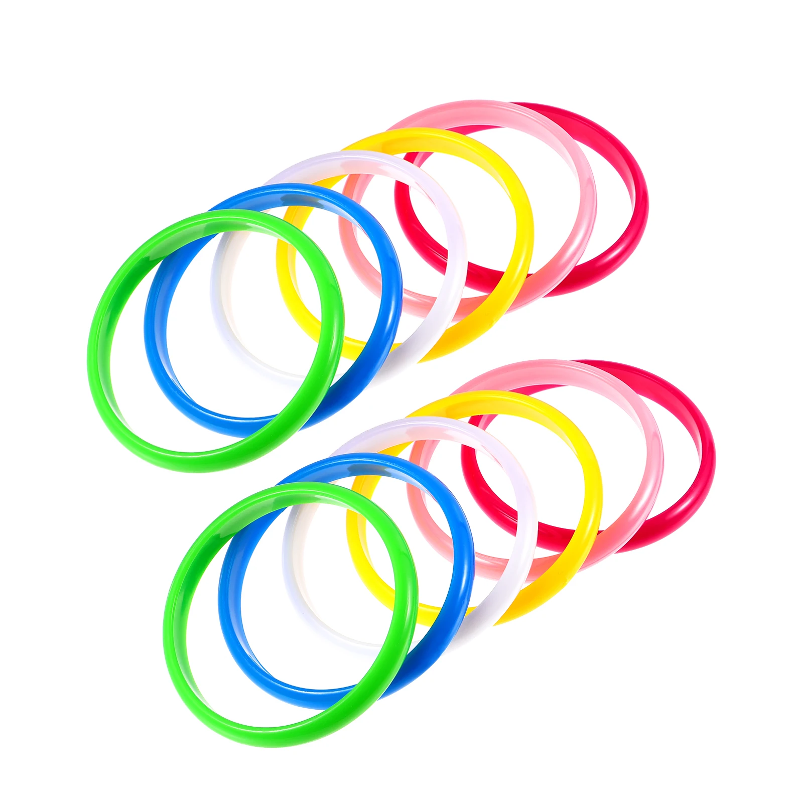 

12Pcs Resin Bangles Plastic Bracelets for Women Durable Lightweight Colorful Wristband Fashion Jewelry Party DIY Decor