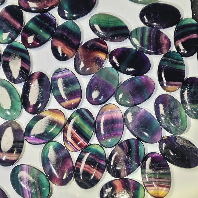

Kindfull Wholesale Natural Rainbow Fluorite Crystals Healing Stone Palm Stone Reiki Carving for Meditation