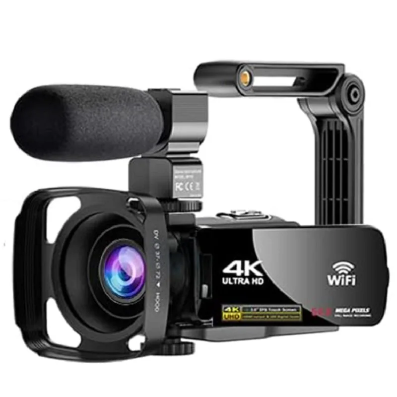 Digital Camera 4K 30 Frames of 56MP Video Vlogging For YouTube with Windproof Microphone and Fill Light to Record  ﻿