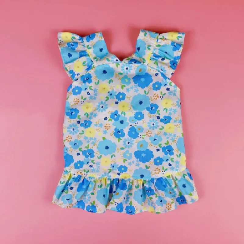 Large Dog Floral Dress Spring Summer Dog Breathable Clothes for Medium Big Dogs Soft Pet Costume