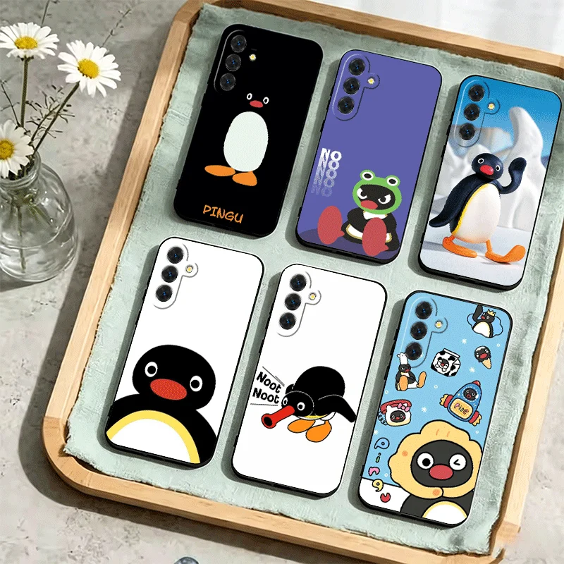 Cartoon P-Pingu Penguin Phone Case For Samsung Galaxy A17 A16 A15 A14 A13 A57 A56 A55 A54 A53 A37 A36 A35 A34 A33 A27 A26 A25 A2