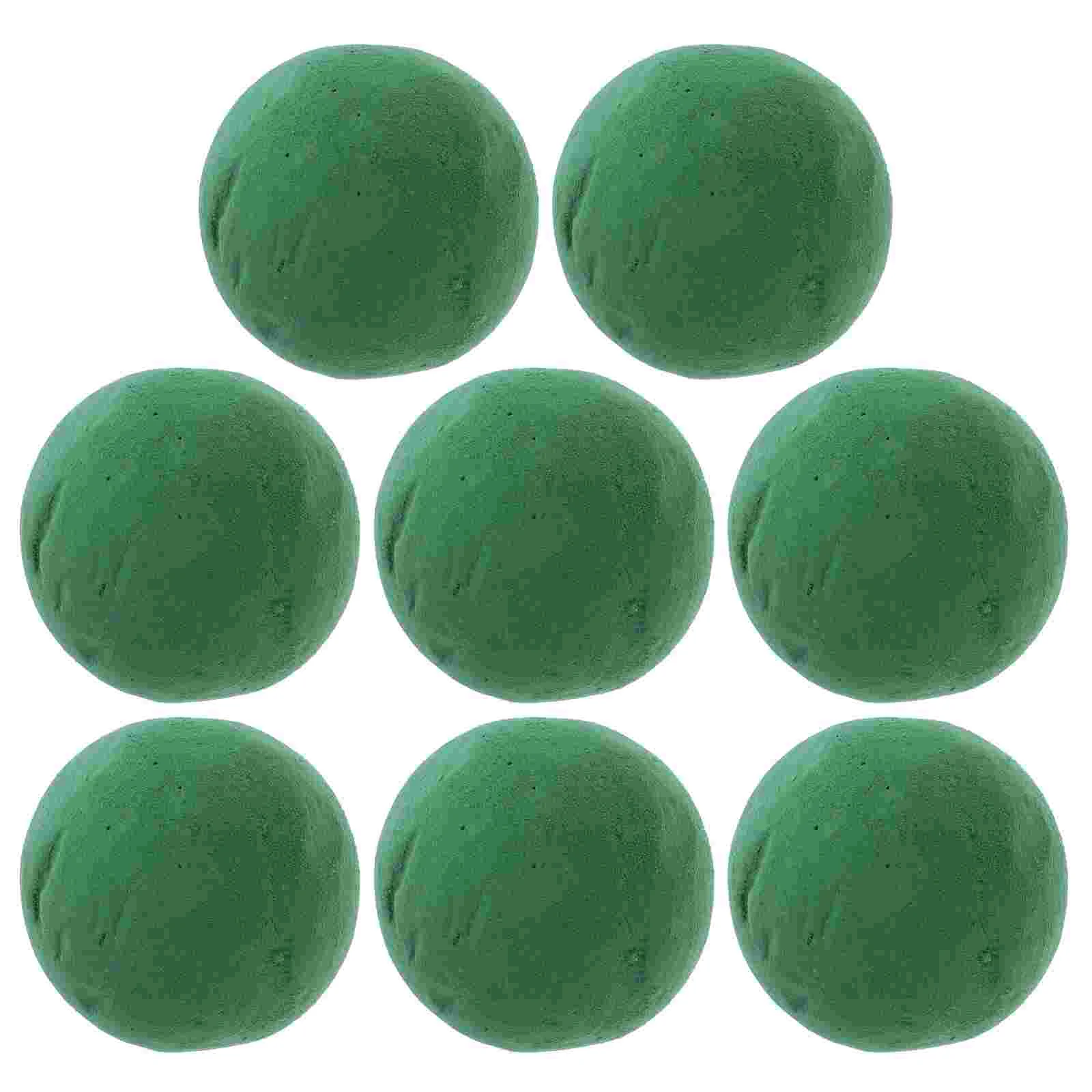 

8 Pcs Sponge Simulated Flower Ball Arrangement Absorbent Foam Flowers Crafts Mud Base Round Bubble Circle Packaging Green