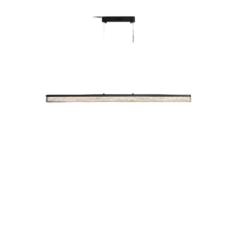 

All copper restaurant chandelier Italian minimalist restaurant one-word chandelier Modern minimalist island