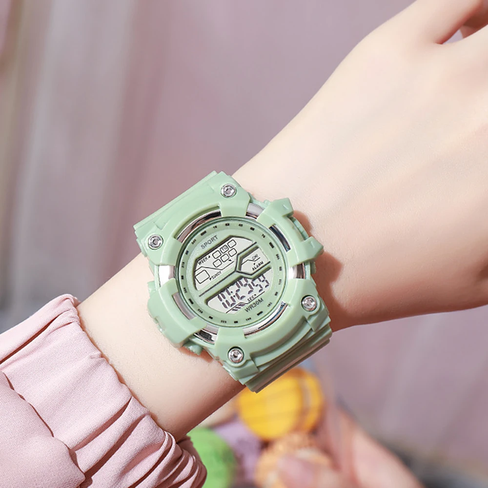 Orologio sportivo alla moda per bambini Sveglia multifunzionale Orologio digitale a LED per ragazzi e ragazze Orologio da studente Orologio da polso elettronico