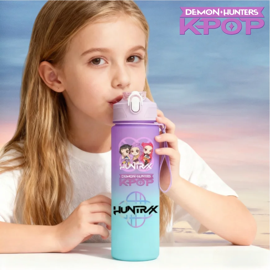 

750 мл пластиковая чашка для воды K-Pop Demon Hunter HUNTRX Rumi Mira Zoey, бутылка для питья k pop Hunters Gourde Cups Kpop Warriors Gourd
