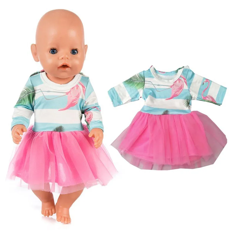43cm Baby Doll Dress for 18 Inch Girl Doll Clothes Baby Dolls Wearing Baby Girl Gifts