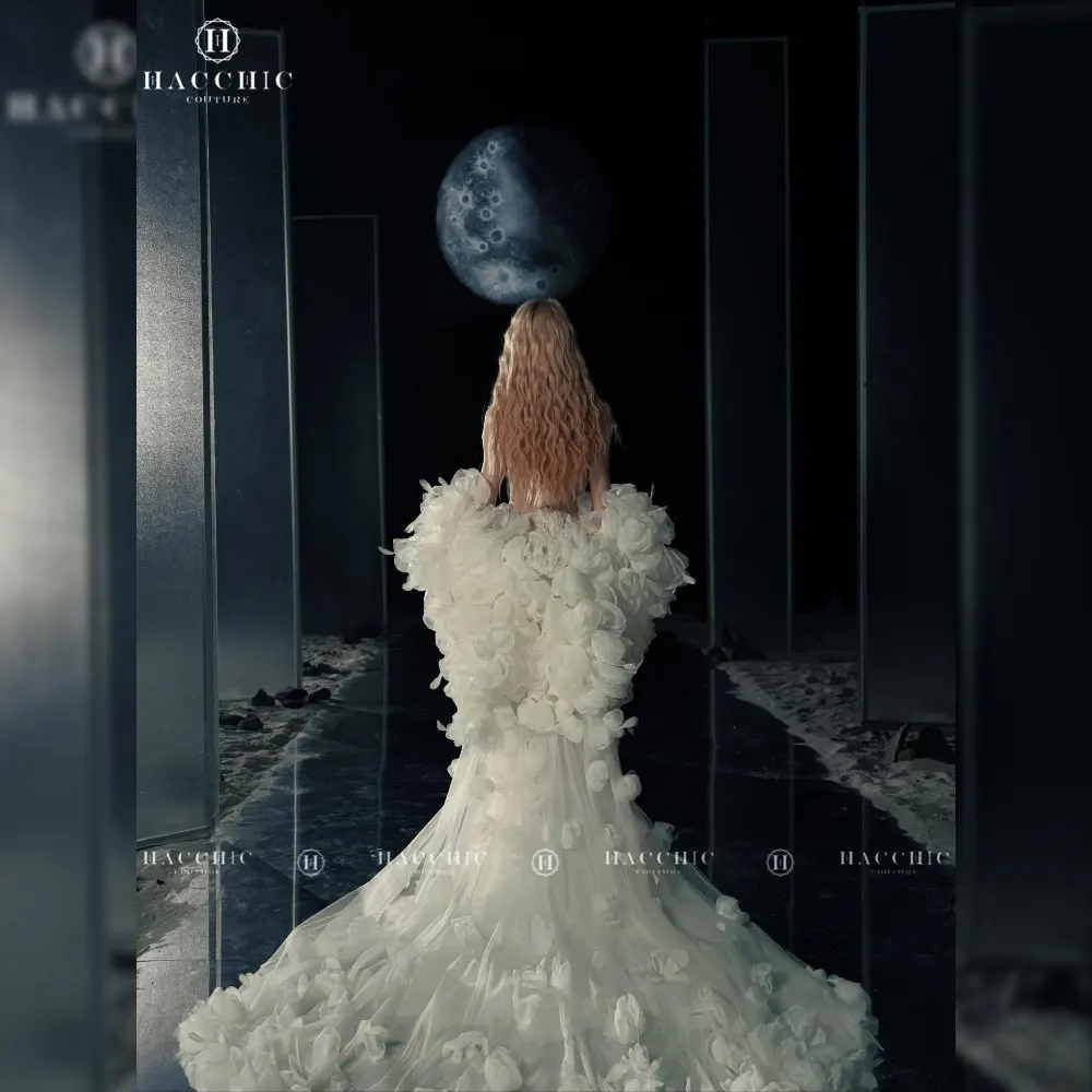 

Luxury Bridal Flower Cape with 3D Roses | Sheer Organza Wedding Jacket for Boho or Gothic Wedding | Dreamy Bridal Overlay 2026