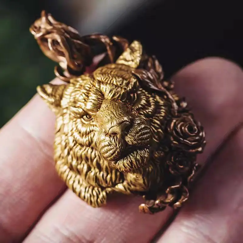 New 2023 Retro Exaggerated Tiger Pendant Domineering Hip Hop Pendant Rock Accessories Gift