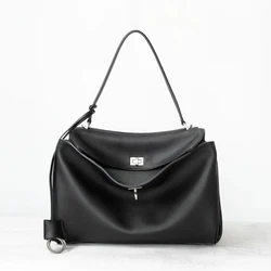Genuine leather handbag new high-capacity soft top layer cowhide lazy and relaxed feeling, high-end feeling 35cm 29cm 23cm