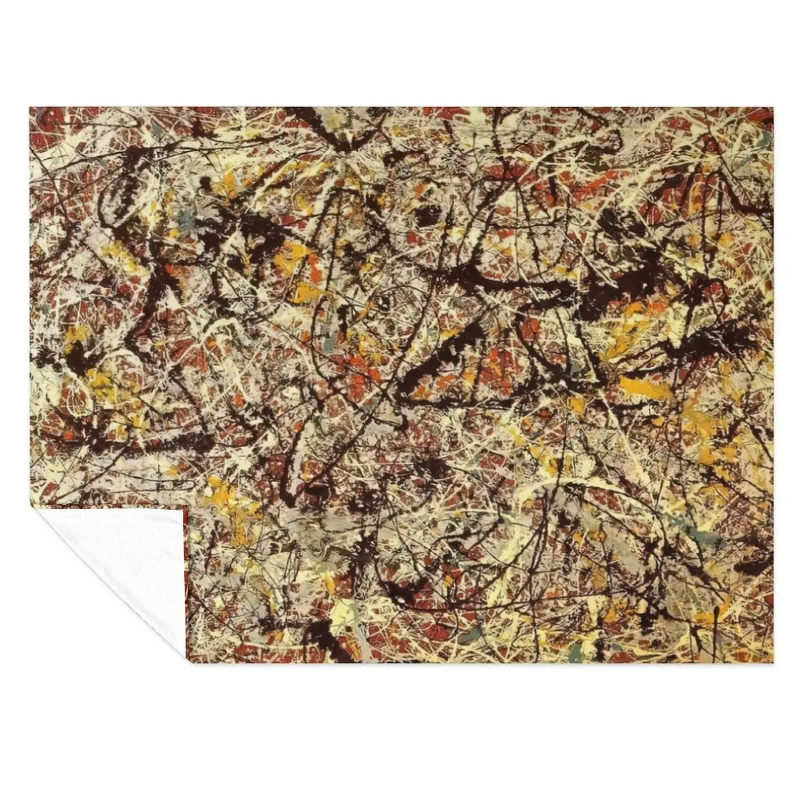 

Jackson Pollock Painting, Jackson Pollock Artwork, Jackson Pollock Art Style Throw Blanket for sofa Comforter Blankets