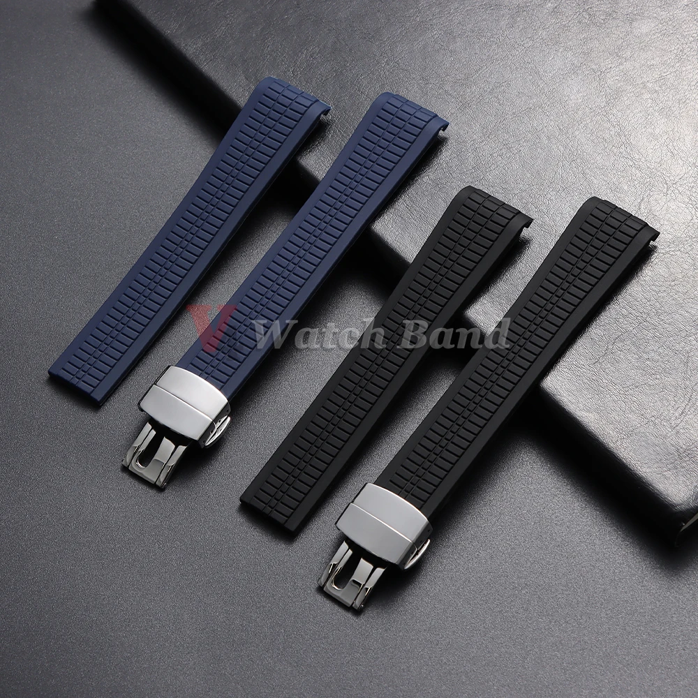 21mm Watch Strap for Patek Philippe Aquanaut Series 5164/5167 Waterproof Anti-Dust Rubber Watchband Silicone Bracelet SteelClasp image 3