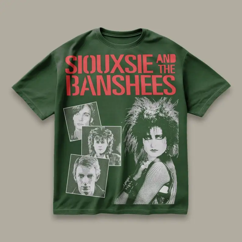 Camisa SIOUXSIE และ THE BANSHEES, siouxsie และลาสแบนชีส, camisa banshees, siouxsie siouxsie, camisa siouxsie, siouxsie, goth, พังก์,