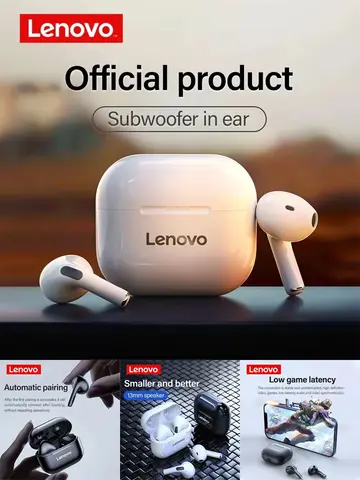 LenovoLP40 Bluetooth Earphones TWS Immersive Sound HIFI With Mic Wireless  Headphones Touch Control HD Call Game Earbuds fashion