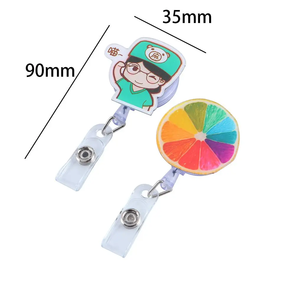 High Quality Students Card Holder Nurse Doctor Name Tag Name Card Holder ID Card Clips Badge Holder Retractable Badge Reel