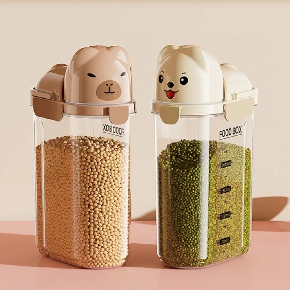 

Контейнер для корма для собак большой емкости, прозрачный, влагонепроницаемый, герметичный, с мерной шкалой, для хранения зерновых