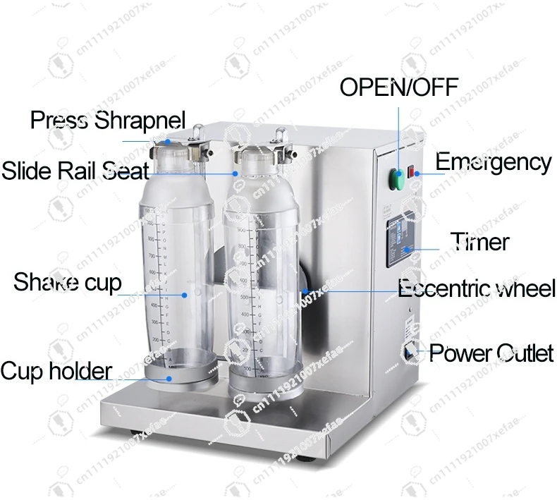 Electric Automatic Coffee Shop Beverage Shake Mixer - Quick Mixing Cup Equipment for Barista