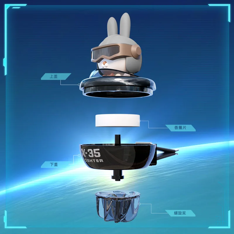 سيارة الهواء المعطر اكسسوارات العطر الكرتون الأرنب الصغير الطيارين سيارة العطور ل منفذ الروائح نكهة سيارة رائحة