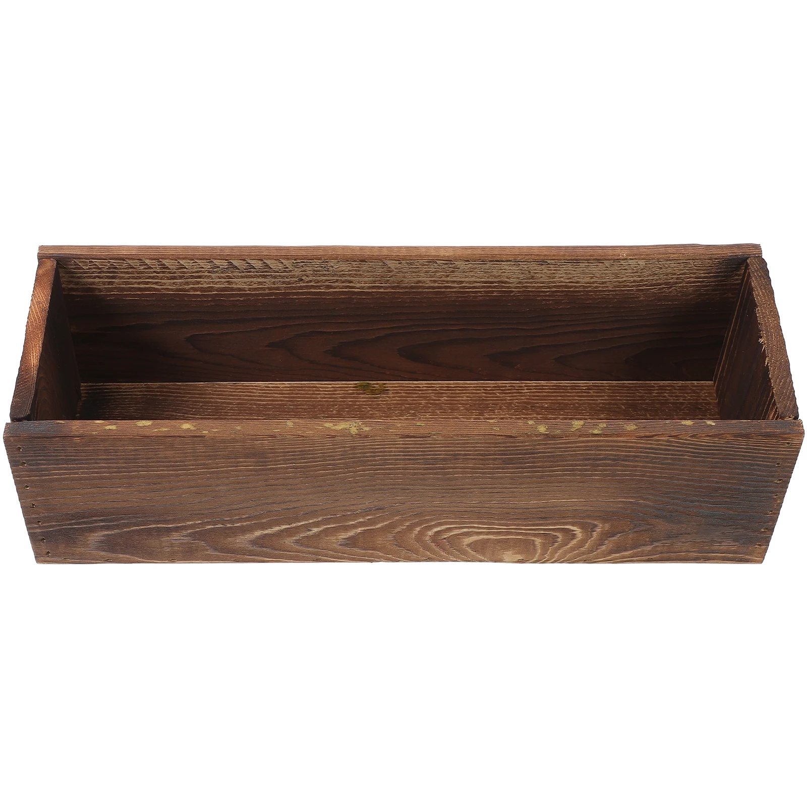 

Carbonized Wood Flower Box Wooden Planters Vertical Garden Pots Container Outdoor Rustic Boxes Natural Material