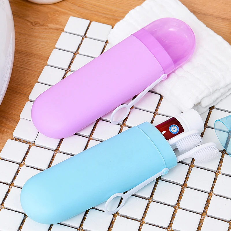 1Pc Portable Toothbrush Holder Case Box Tube Cover Dust-proof Travel Hiking Camping Toothbrushes Home Bathroom Accessories