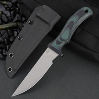 Outdoor fixed blade knife G10 handle hunting knife, wilderness survival troubleshooting knife, rescue knife, camping tool