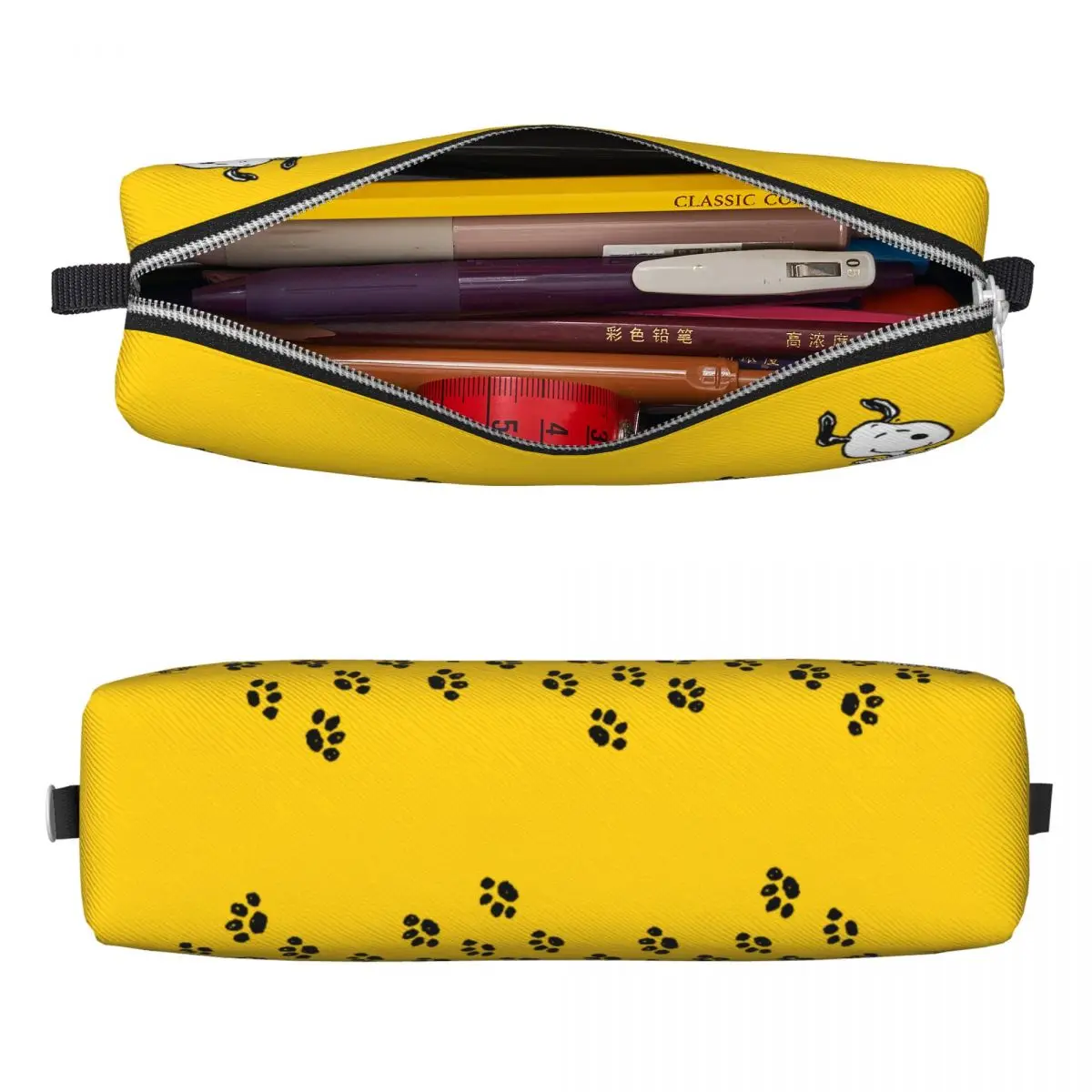 Imagem -02 - Criativo Snoopy Paw Print Path Lápis Cases Pen Box para Estudante Bolsa de Grande Capacidade Material Escolar Papelaria Presente