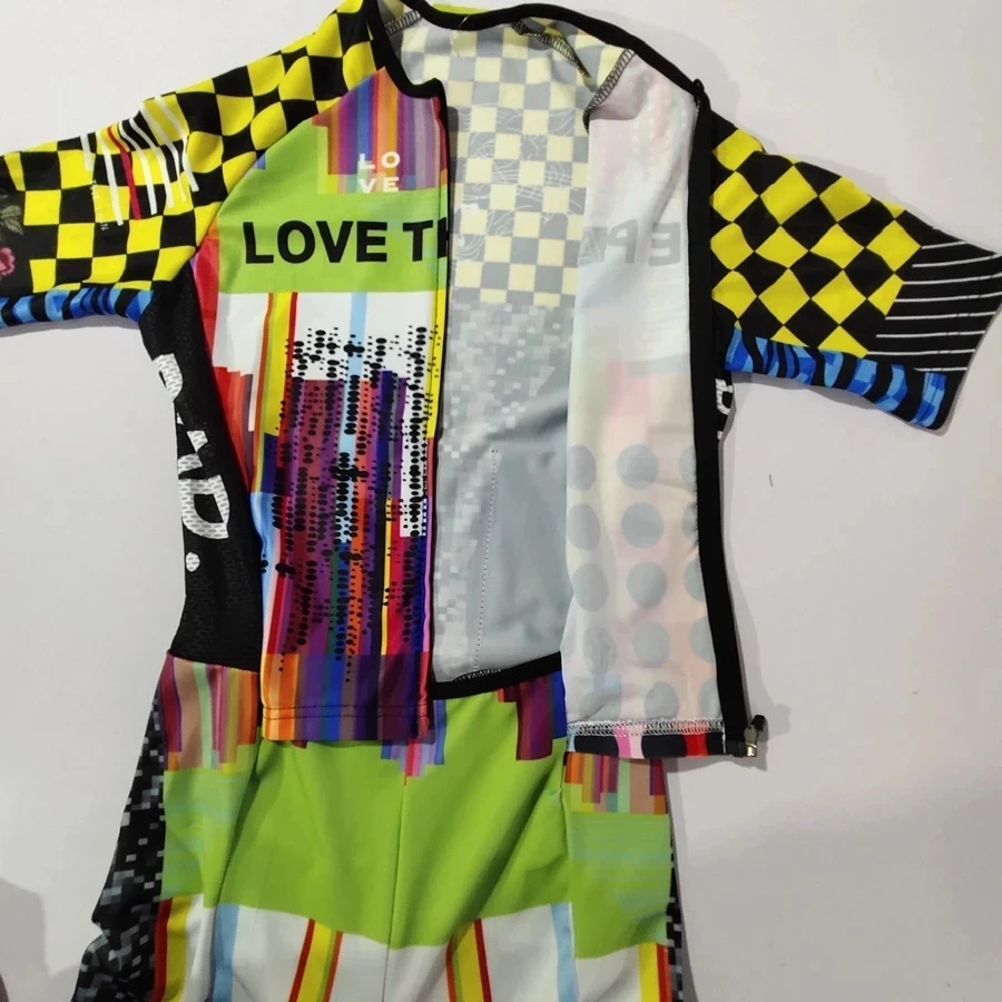 Love The Pain Men Cycling Skinsuit Triathlon Speedsuit Trisuit Short Sleeve Speedsuit Running Clothin Jumpsuit Clothing Set 9d