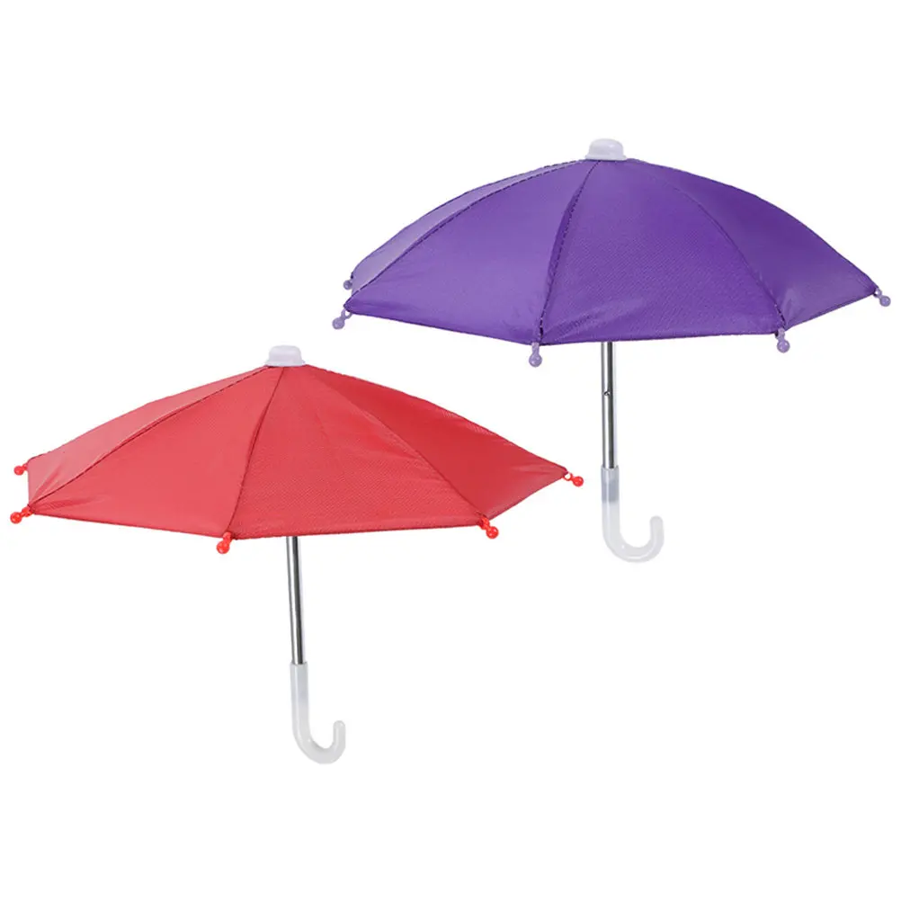 

2Pcs Foldable Phone Sunshade Umbrella Compact Waterproof Shade for Smartphone Universal Fit for Cycling Outdoor Use Gadget