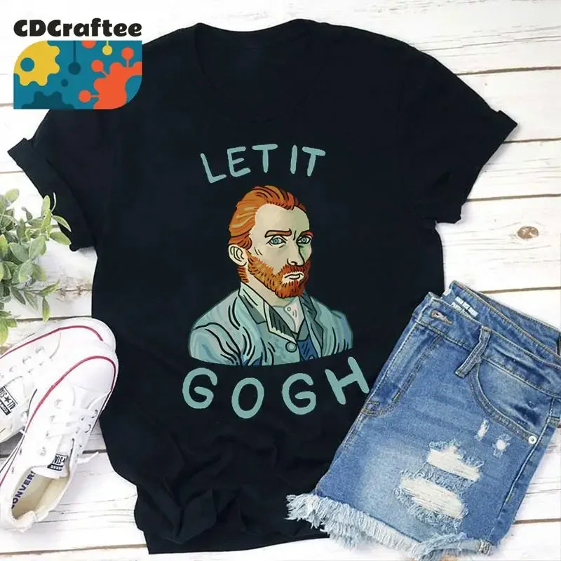 Let It Gogh Funny Teacher T Shirt Life Kindergarten For