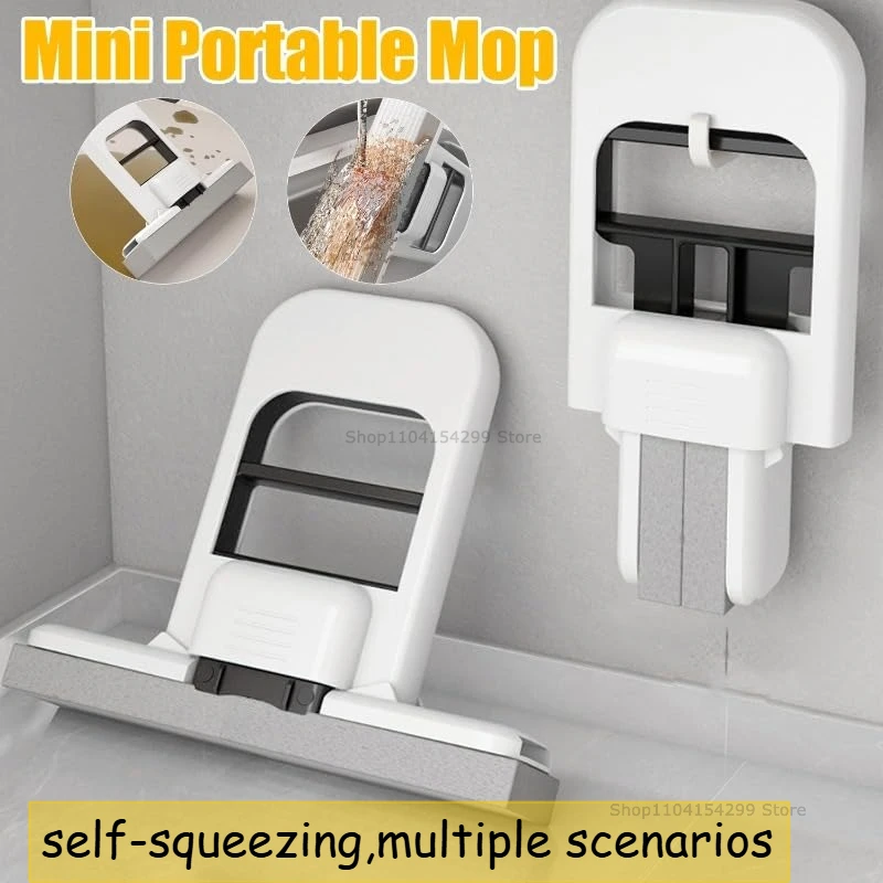 New Mini Mop Handheld Portable Absorbent Cleaning Tool for Home Bathroom Desktop Floor Wet Dry Mops Cleaning Kitchen