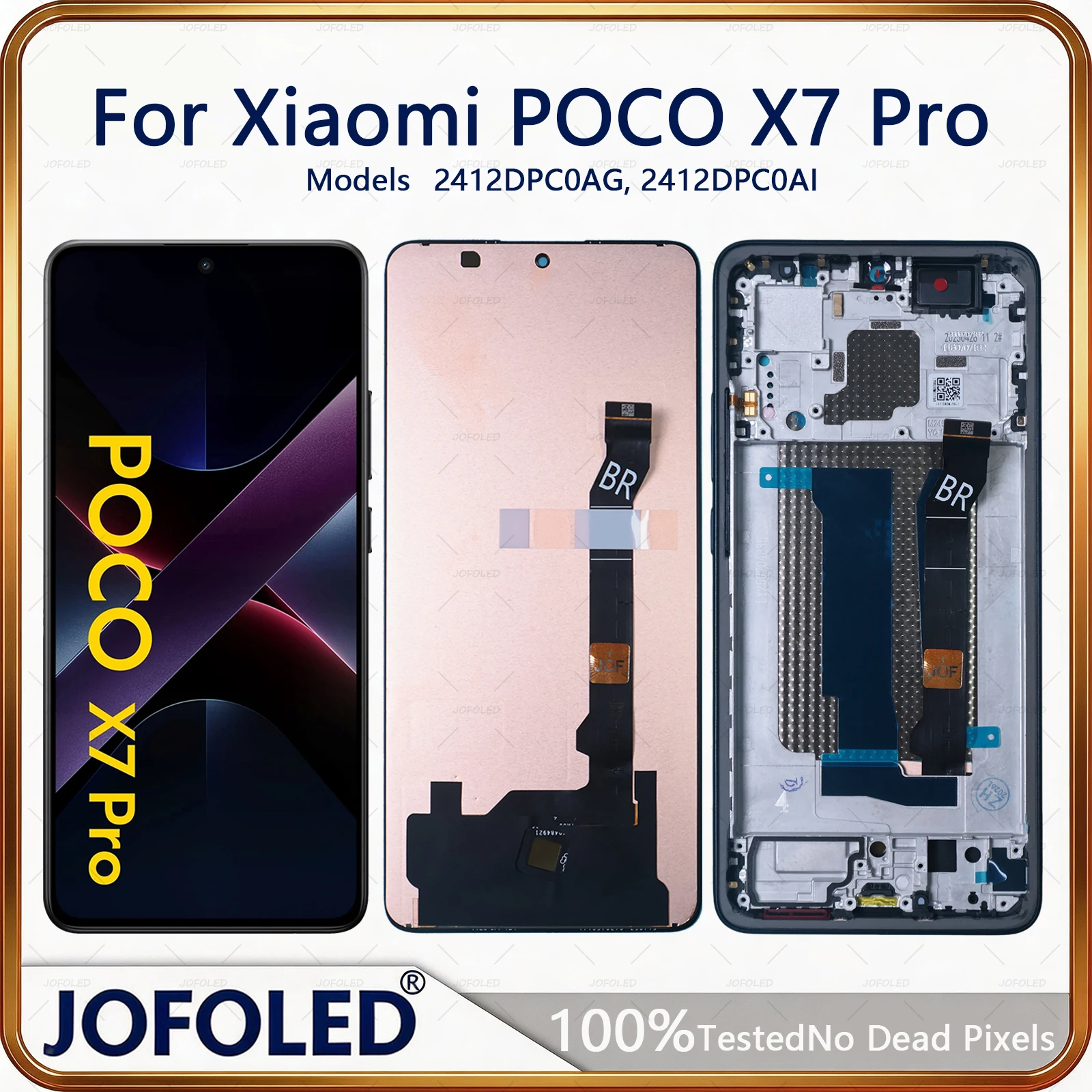 OEM Quality AMOLED Screen For Xiaomi POCO X7 Pro LCD Display Touch Screen Assembly 2412DPC0AG 2412DPC0AI LCD Replacement Parts