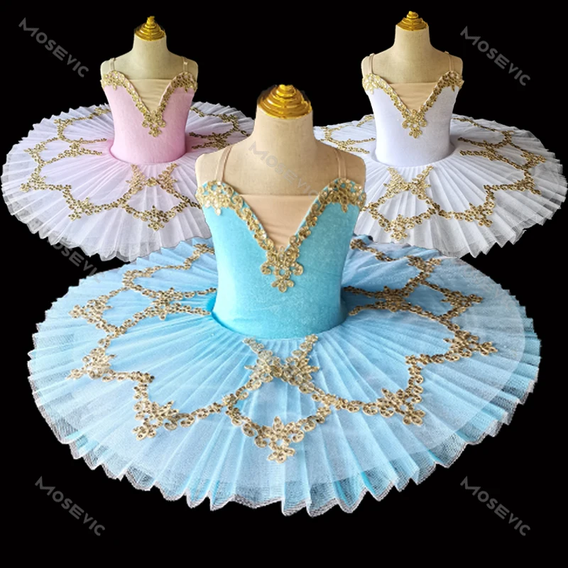 Professional Ballet Tutu Children Kids Pancake Platter Tutu Ballerina Party Dress Adult Women Girls Ballet Dance Costumes