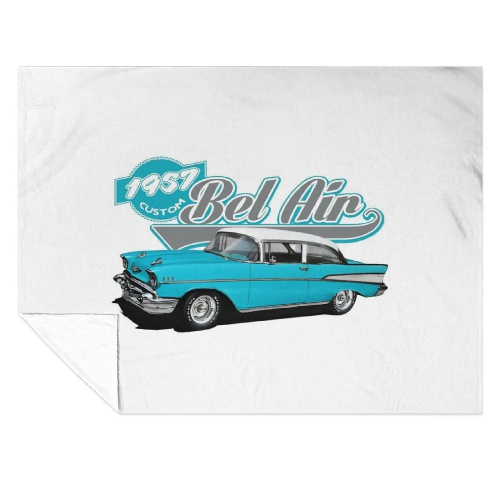 

Light Blue 1957 Hardtop Throw Blanket Custom anime Comforter Blankets