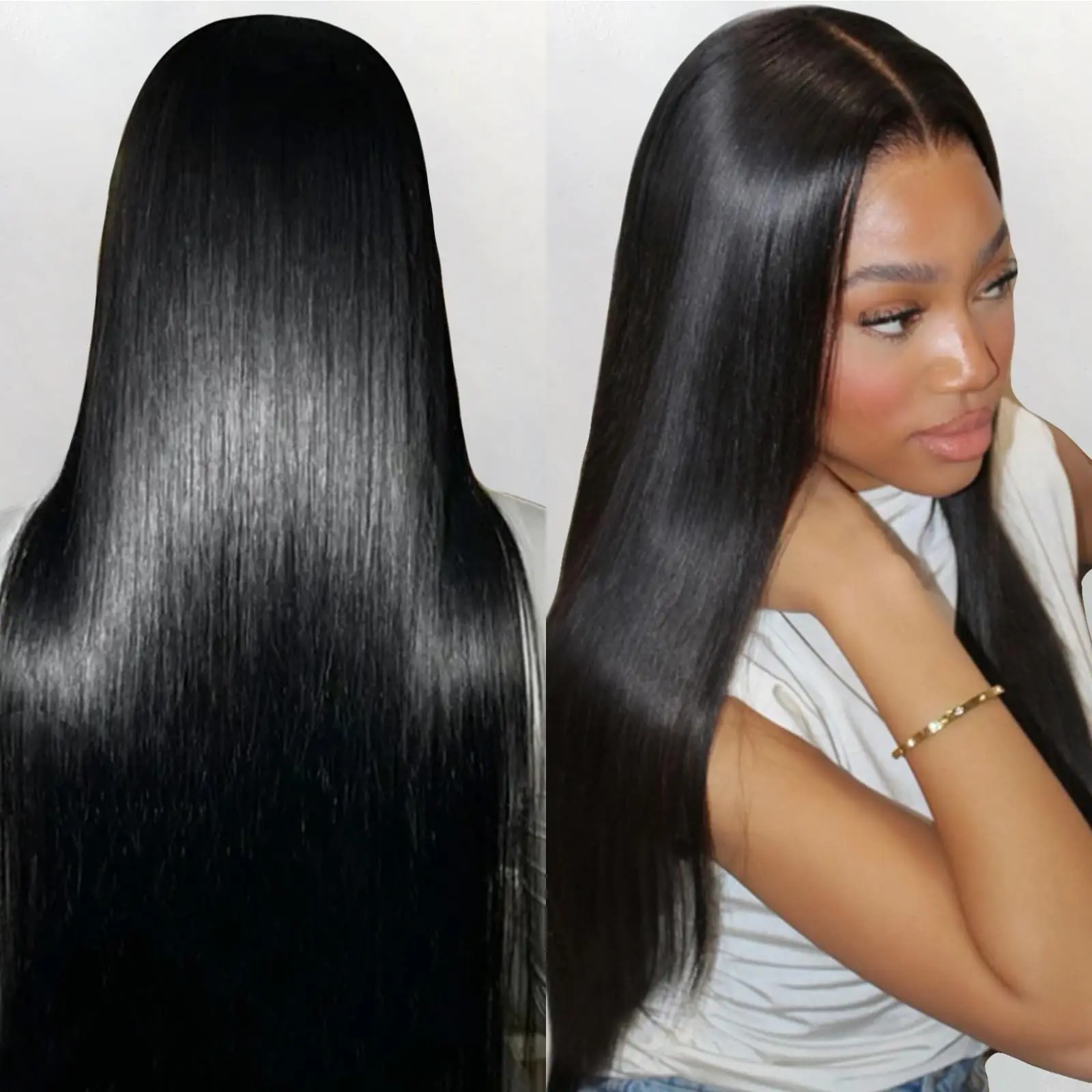 13x6 كامل SkinLIKE ريال HD الدانتيل شعر مستعار أمامي شعر الإنسان قبل قطعها ابيض جميع KnotsTrue 250% الكثافة 0.10 مللي متر رقيقة جدا غير مرئية #1