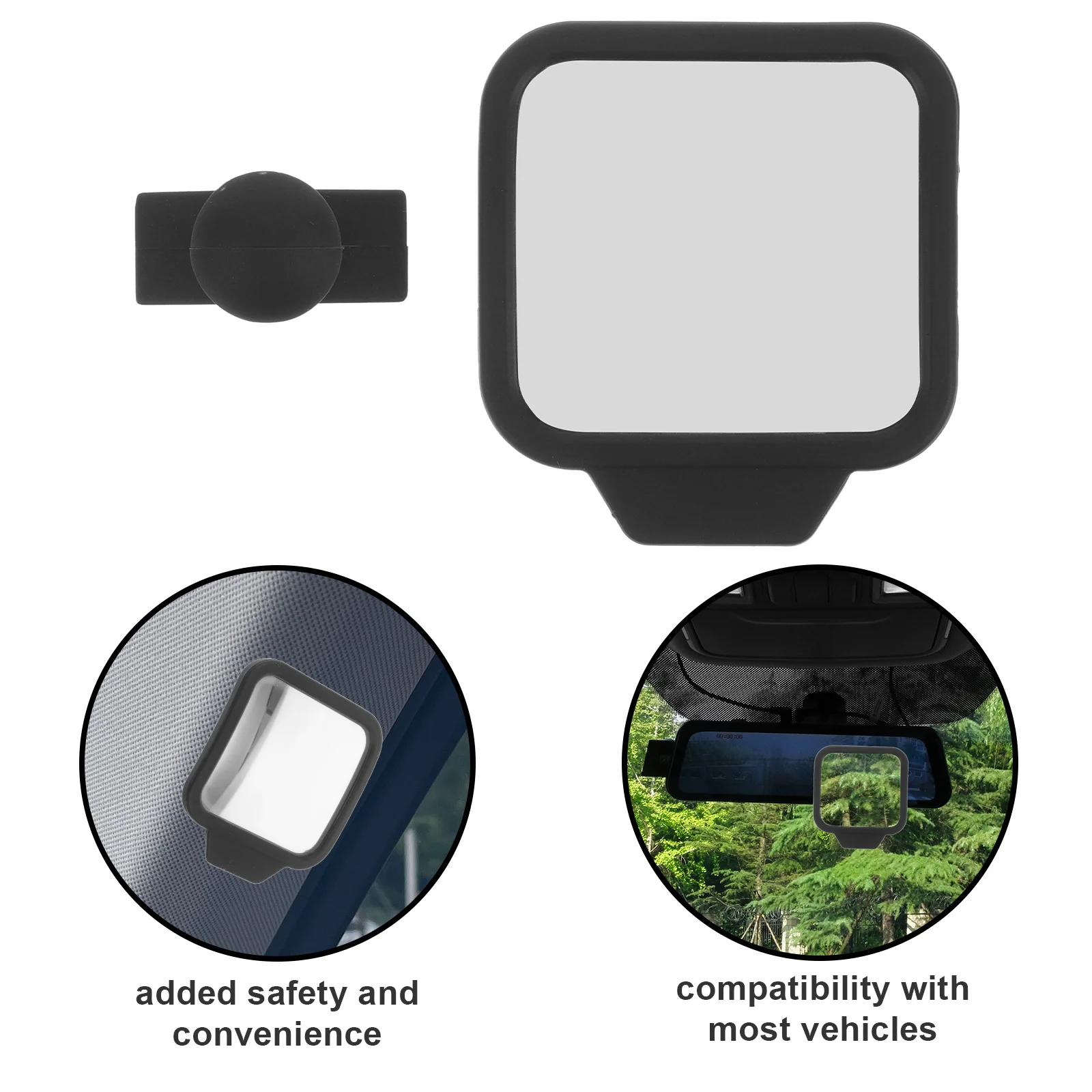 

Blind Spot Car Mirror Side Rear View Silicone Glass Anti Collision for Reversing Parking Lane Change Safety Blind Spot Mirror