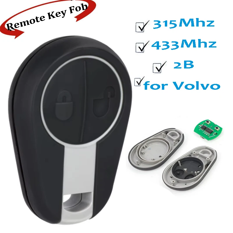 KEYECU Smart Remote Car Key Fob for Volvo Evro 5 VNL VNM FM FH VN FL Euro 5 Truck 315Mhz/433Mhz 2Buttons