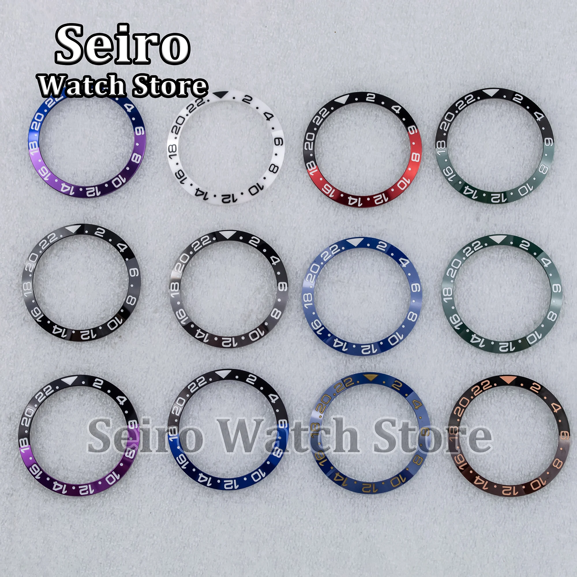 

38MM Watch Bezel Ceramic Numberal Range Ring for GMT Watch Accessories Parts Modified Replacements Repair Tools