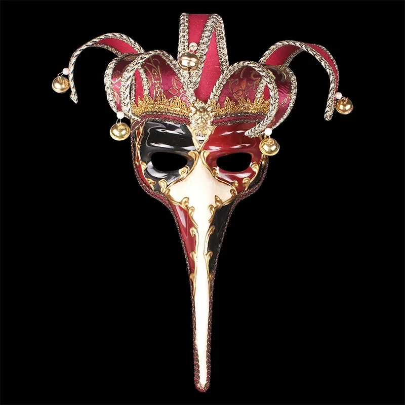 

PVC Long Nose Masquerade Masks Venetian Mask For Parties Man Costume Halloween Venice Masque Carnival Maske Anonymous Masks