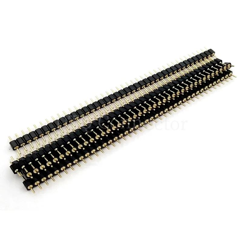 

100pcs Gold Plated 2.54mm Pitch 40 Male Round 1x40 Pin Single Row Straight Header Strip