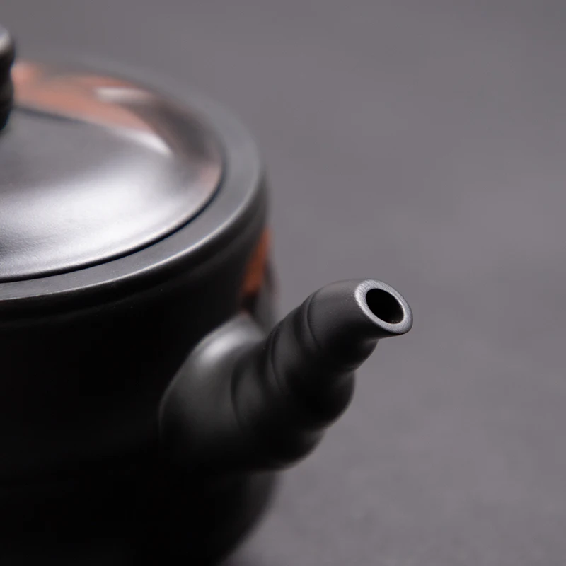 Jianshui Clay Purple Pottery  Carving Teapot Hand Painted Antique Relief Teapot Household Teapot Kungfu Tea Set Kettle