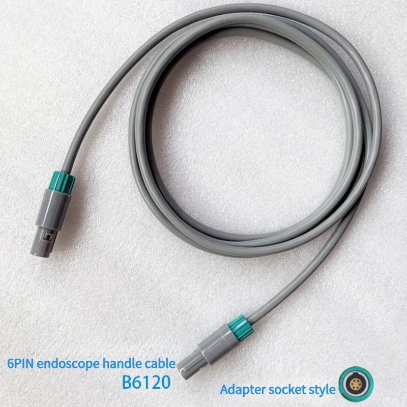 Dental Intraoral Endoscope Spring Spiral Telescopic Two End 6-pin Plug Connection Wire Endoscope Handle Wire