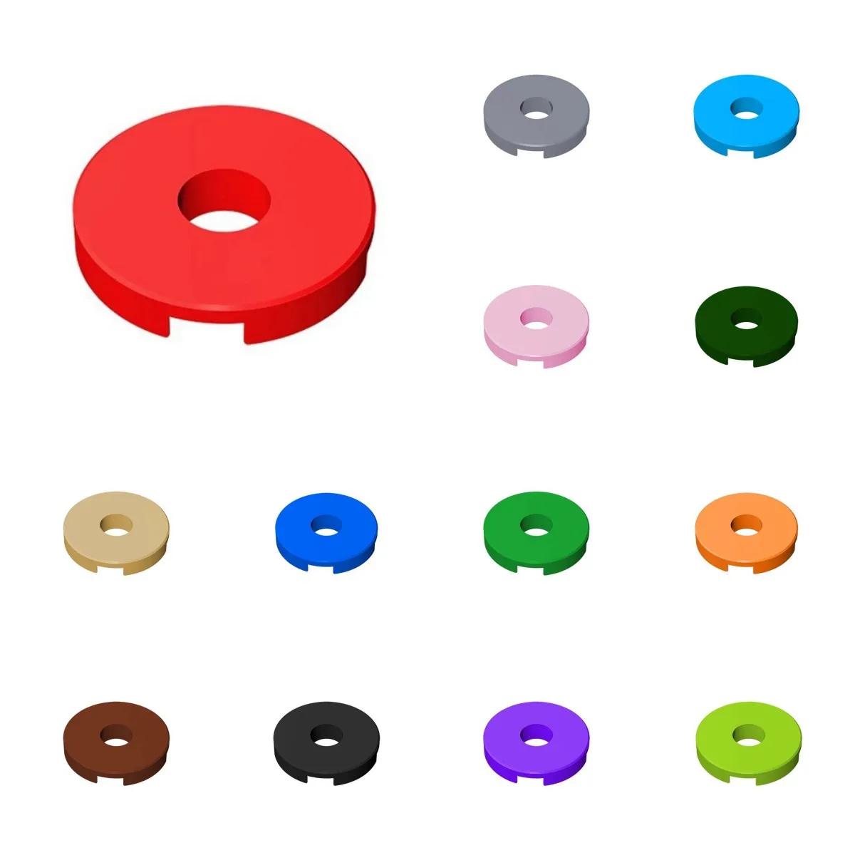 

50pcs 15535 Ronde 2x2 Met Gaten Bouwstenen Band Licht Panel Bricks Deeltje Puzzel Speelgoed kinderen Verjaardag Kid Geschenken