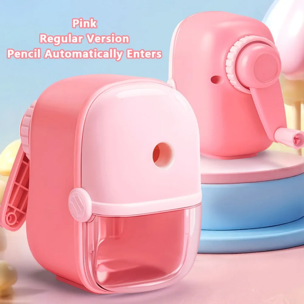 Apontador de lápis de quinta engrenagem ajustável, lápis de manivela entre automaticamente, ferramenta de afiação de lápis, chumbo antiaderente