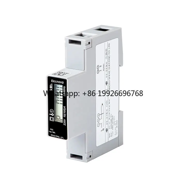 Single Phase Electrical Din Rail Power Meter Modbus Energy Meter with RS485 Interface for Power Monitoring
